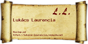 Lukács Laurencia névjegykártya
