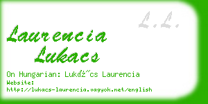 laurencia lukacs business card